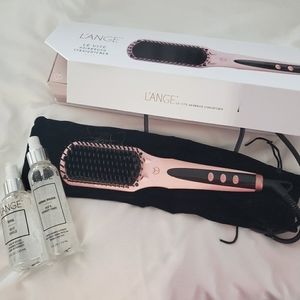 L'ange straightening brush with products